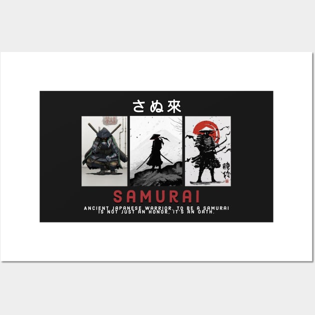 manga Samurai Wall Art by Kanjiworldwide